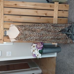 Kori America Animal Print Maxi Dress
